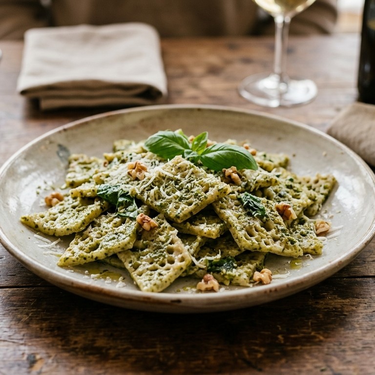 Testaroli al pesto