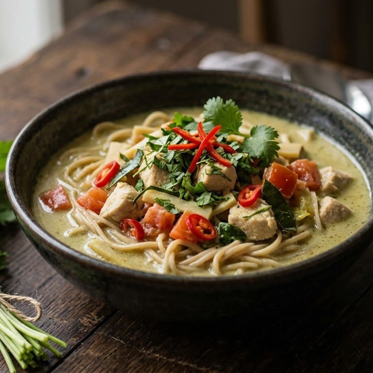 Thaise groene kerrie-mie