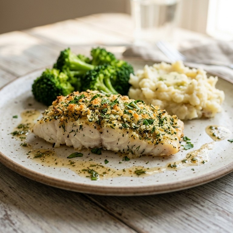 Tilapiafilet met kruidenkorstje