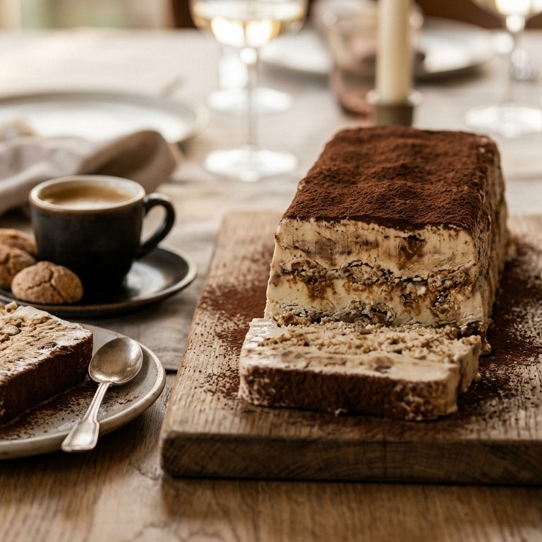 Tiramisu-ijs met bitterkoekjes