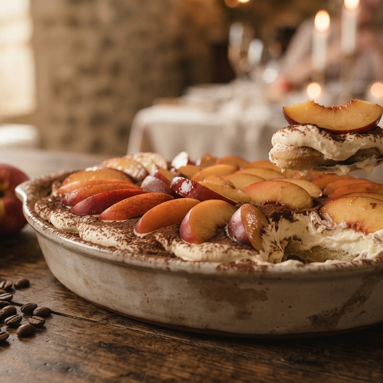 Tiramisu met nectarines