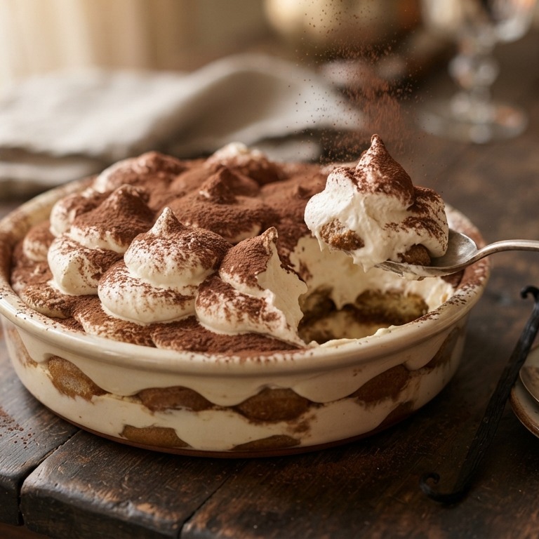 Tiramisu met slagroom