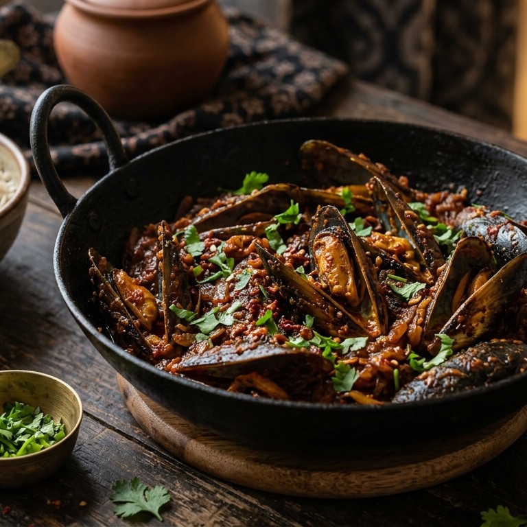 Tisrya dum masala (gekruide mosselen)