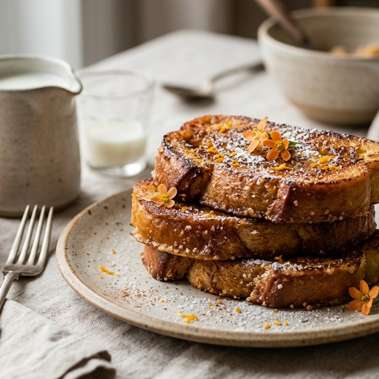 Toast met oranjebloesemwater