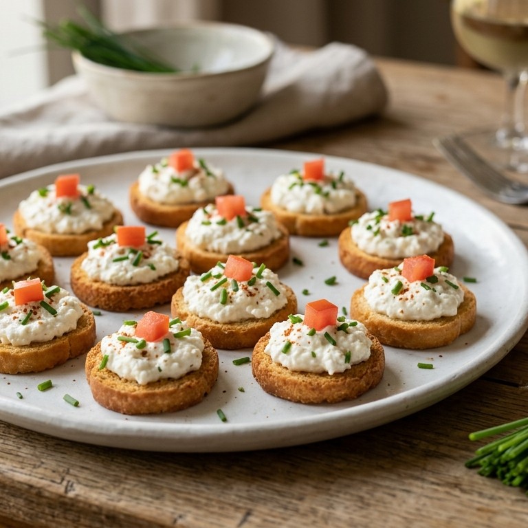 Toastjes met fetacrème
