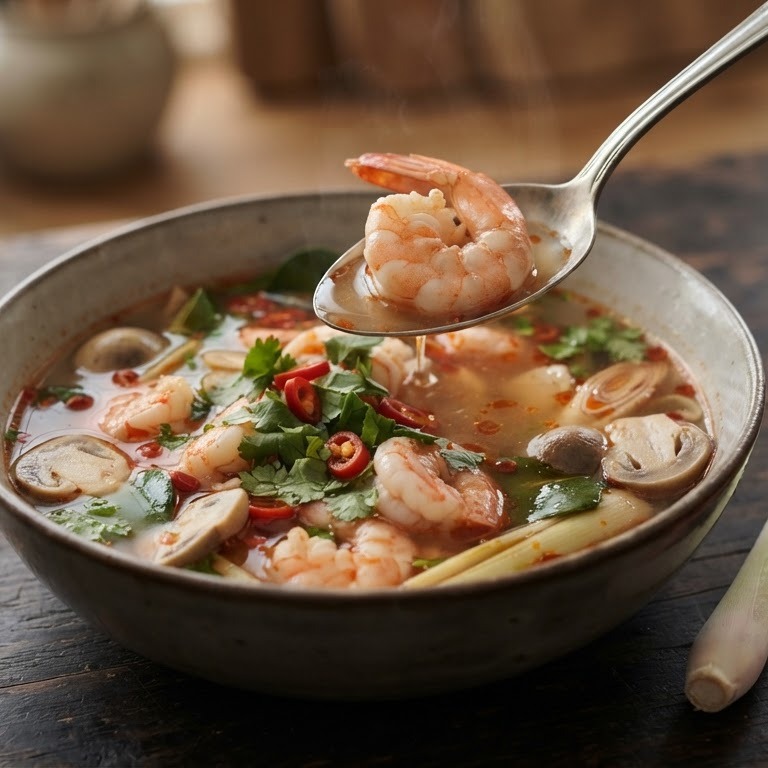 Tom Yam Koong (Thaise garnalensoep)