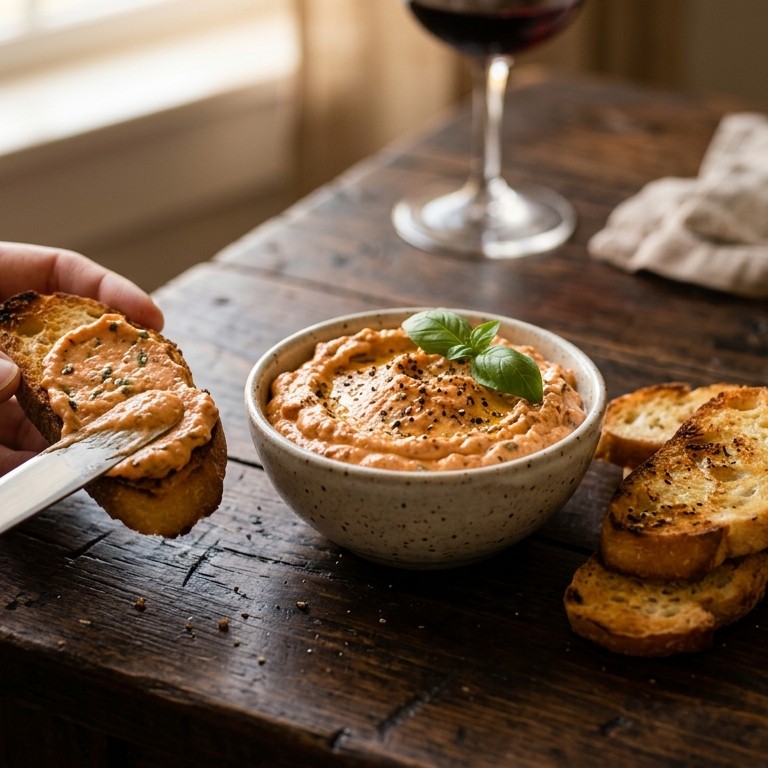 Tomaatpesto-knoflookspread