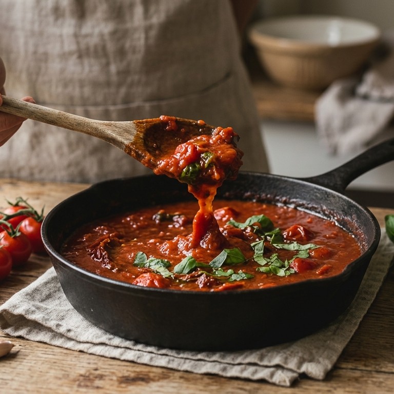 Tomaten-basilicumsaus