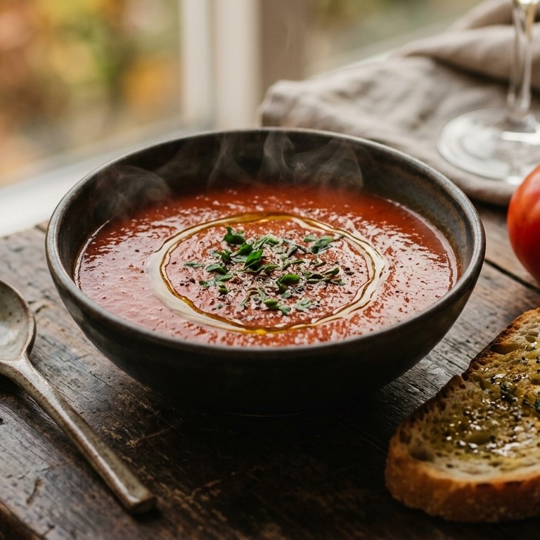 Tomaten-knoflooksoep