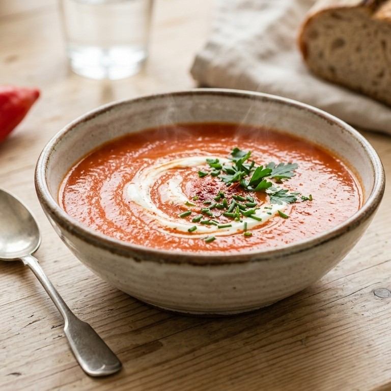Tomaten/meiknolletjes soep