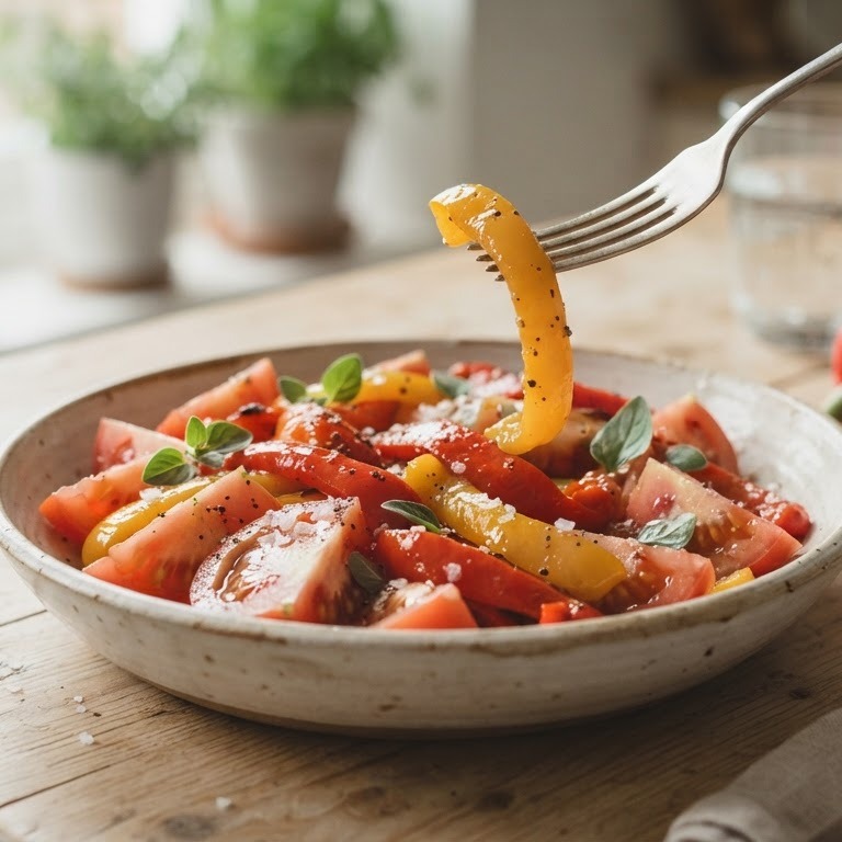 Tomaten paprikasalade