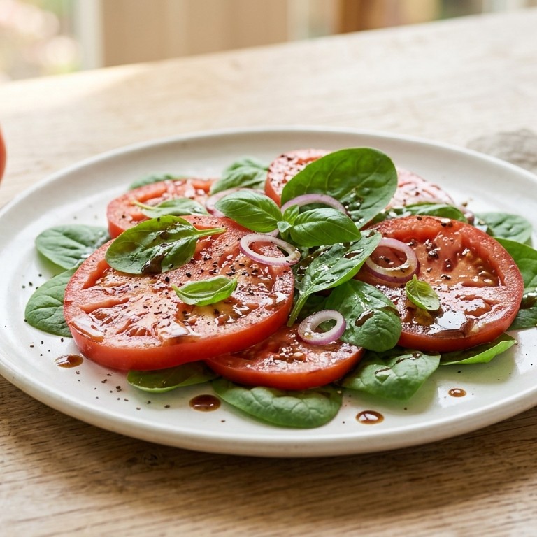 Tomaten-spinaziesalade