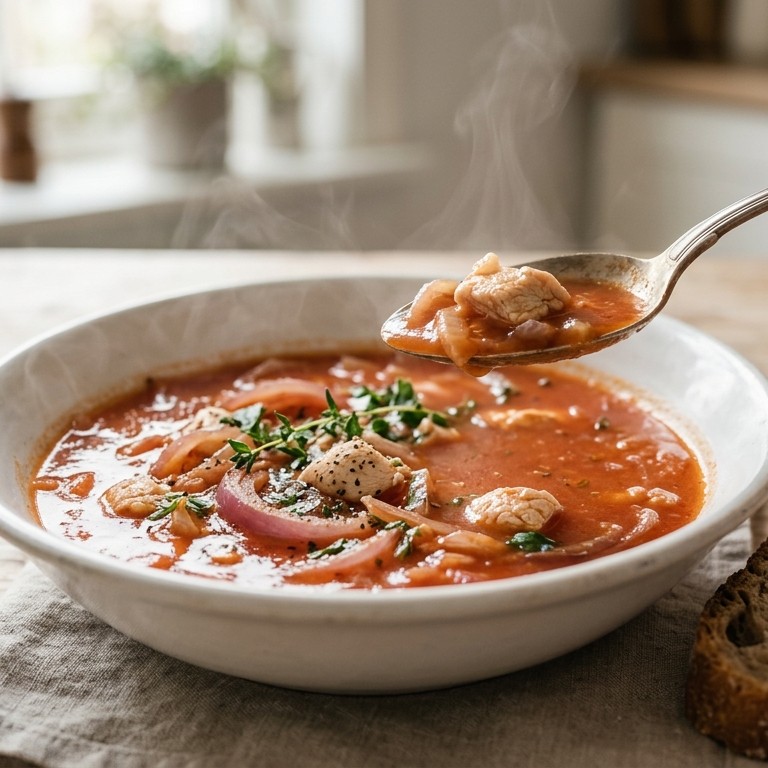 Tomaten/uien/kippensoep
