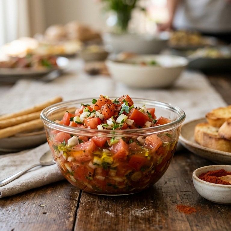 Tomaten-uiendip voor buffet