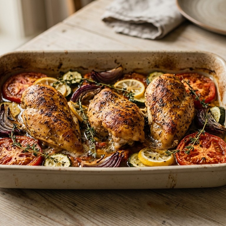 Tomatenkip uit de oven
