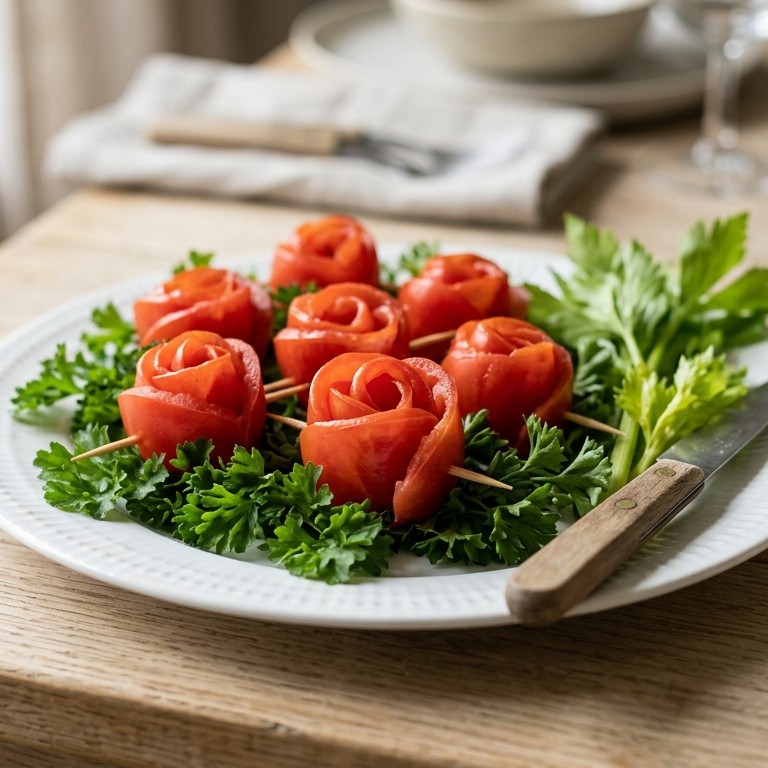 Tomatenroosjes (garnering)
