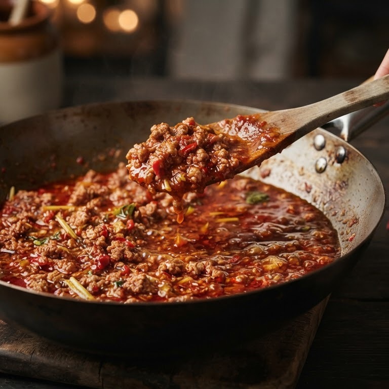 Tomatensaus met varkensgehakt