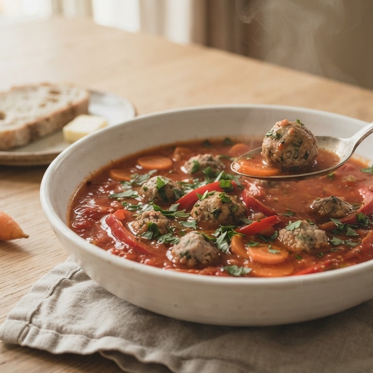 Tomatensoep met balletjes