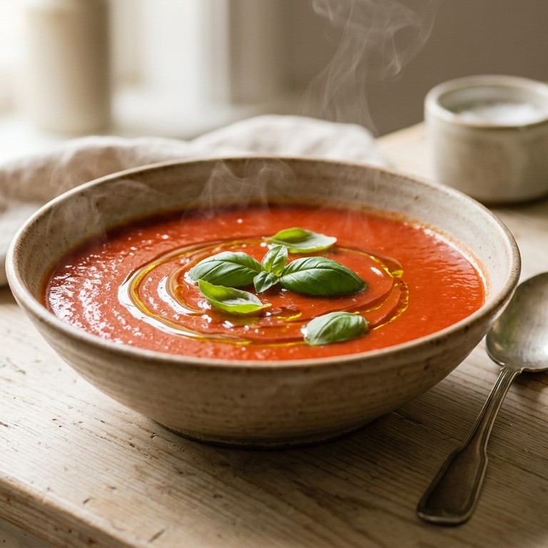 Tomatensoep met basilicum
