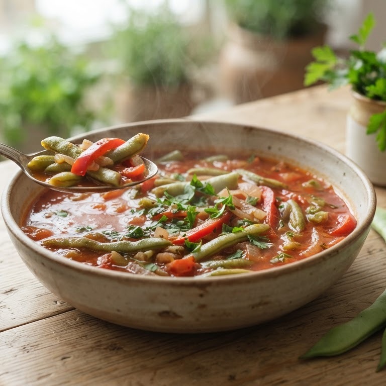 Tomatensoep met snijbonen