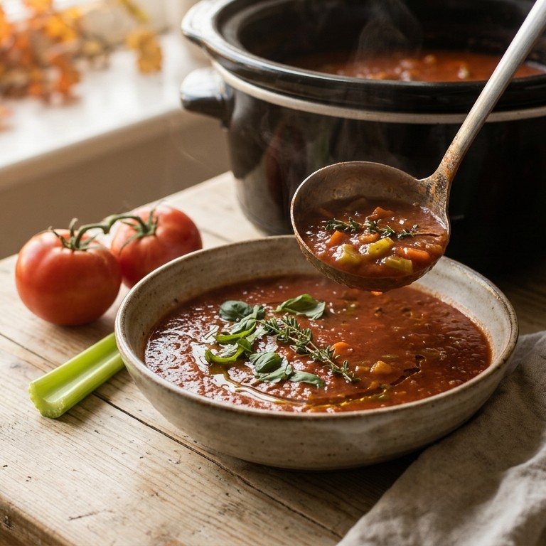 Tomatensoep uit slowcooker