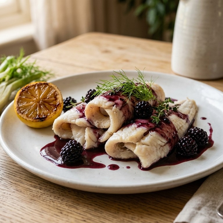 Tong met bramensaus