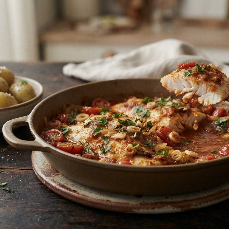 Tongfilet in tomaten mix
