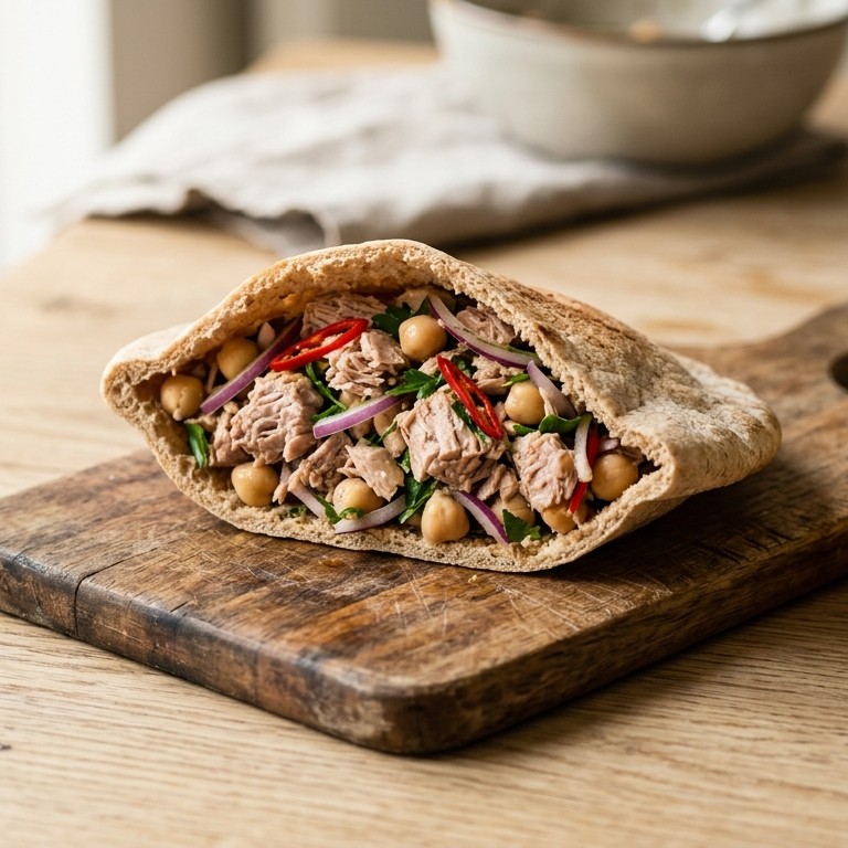 Tonijn in pita-brood