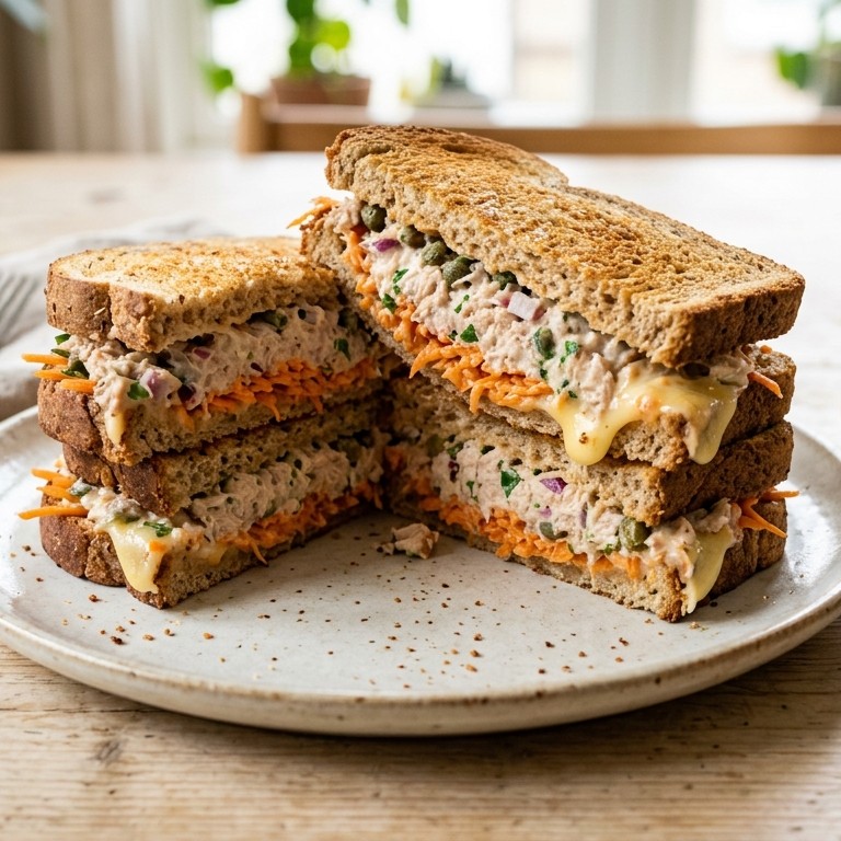 Tonijn-wortel sandwich