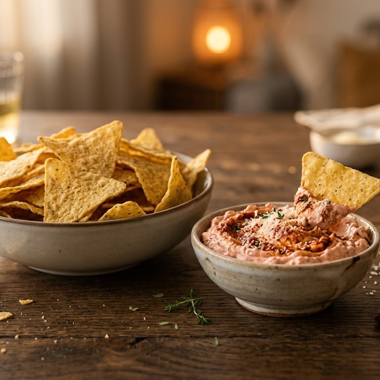 Tortilla's met roomkaas-pestodip