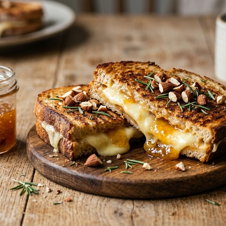 Tosti met brie en abrikozenjam