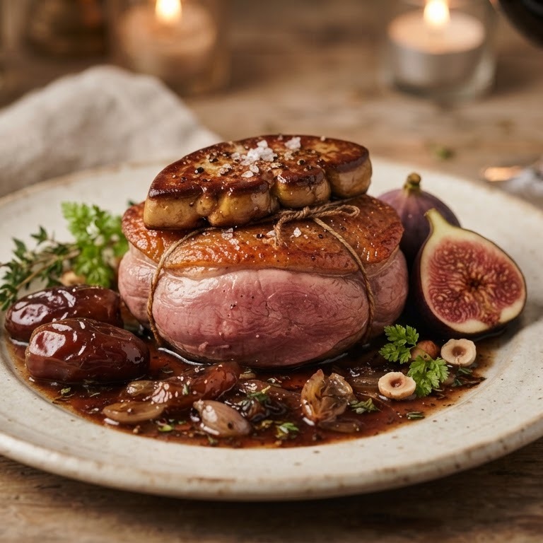 Tournedos van eendenborsten met eendenlever