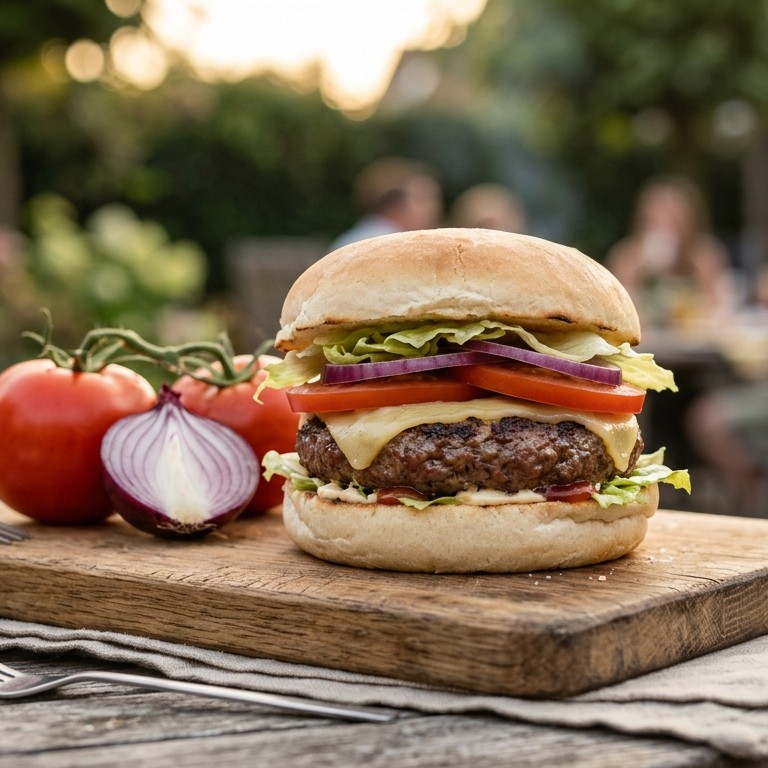 Traditioneel broodje hamburger