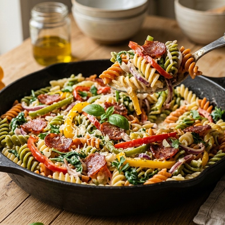 Tricolore met salami