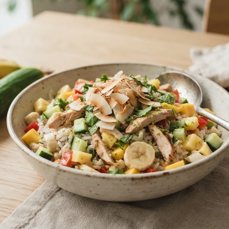 Tropische rijstsalade