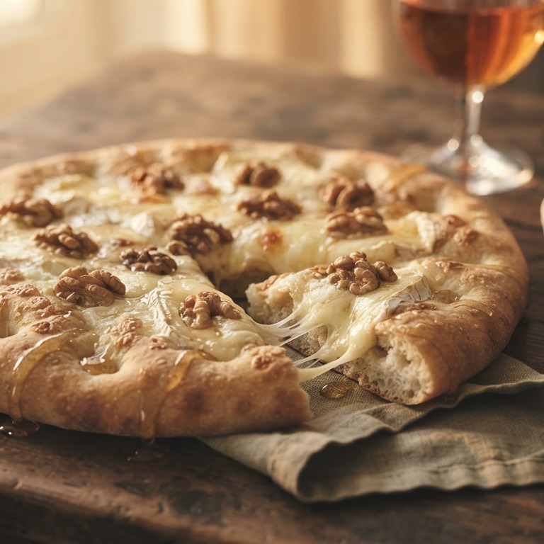 Turks brood met brie en honing uit de oven