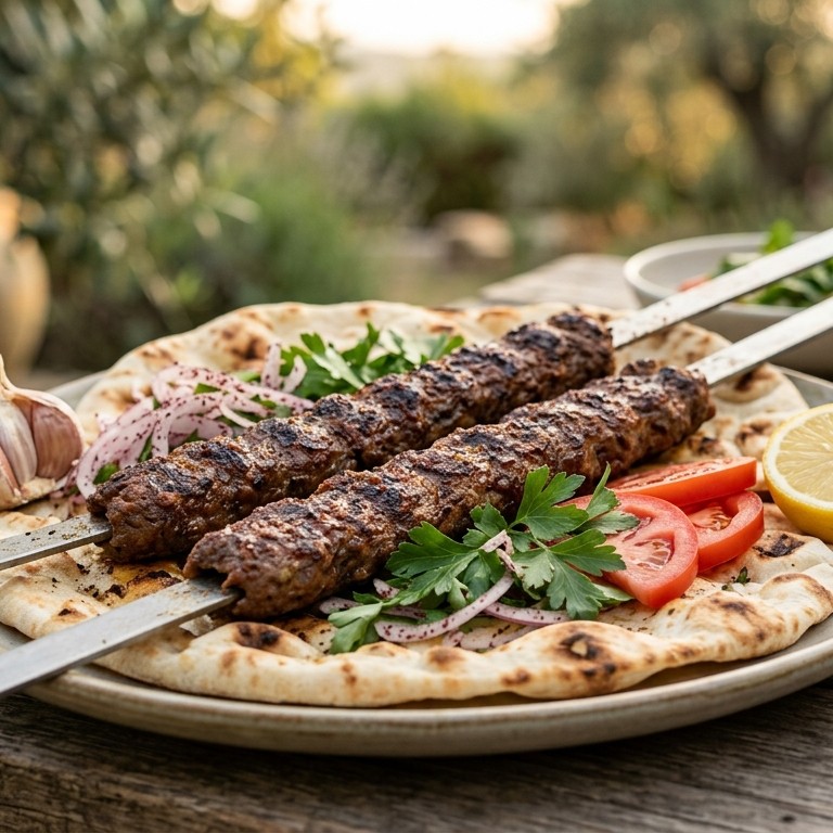 Turkse rulle gehaktkebab