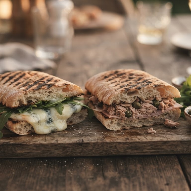 Twee soorten panini