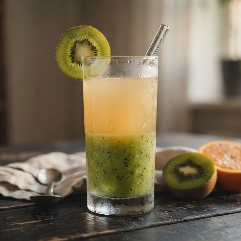 Tweekleurige kiwidrank