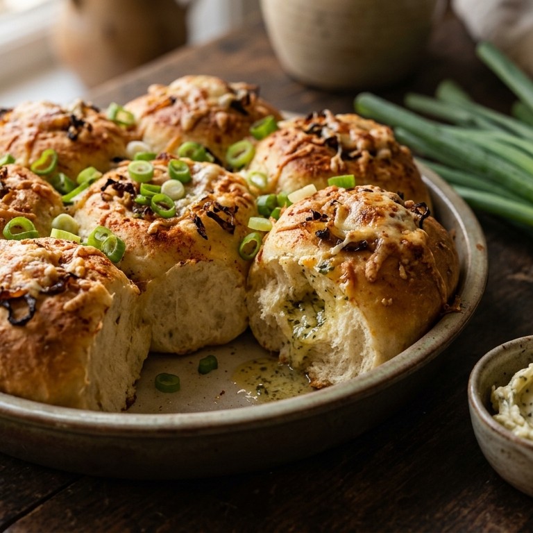 Uienbroodjes met knoflookboter