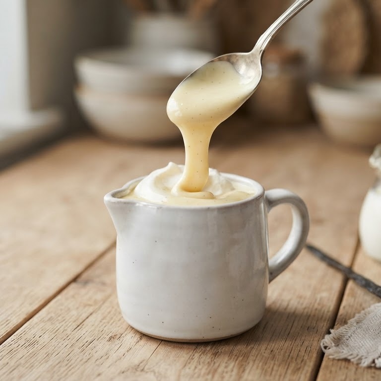 Vanillesaus zonder rauw ei
