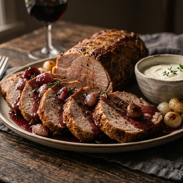 varkensfilet met port saus