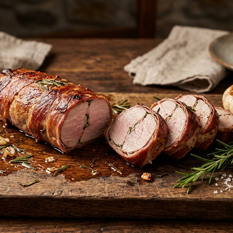 Varkenshaas met parmaham