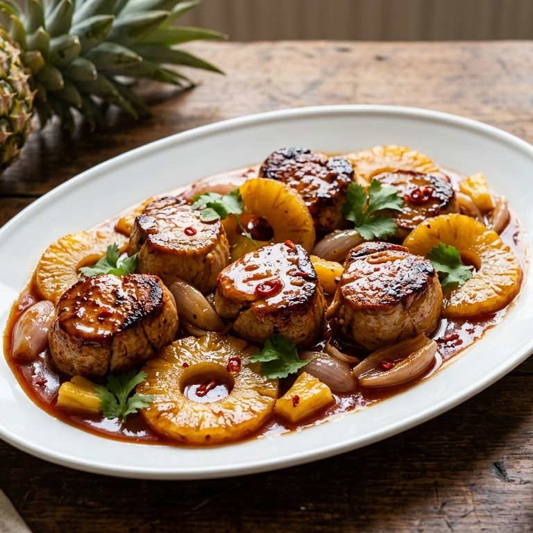 Varkenshaas met zoetzure saus