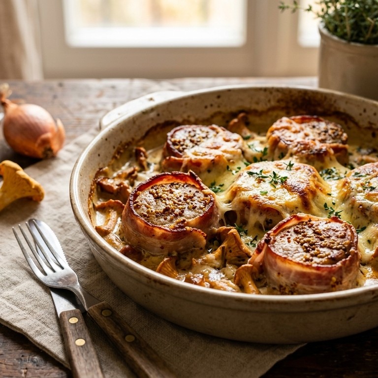 Varkensmedaillons met bacon