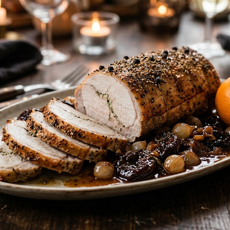 Varkensrollade met pruimenrelish