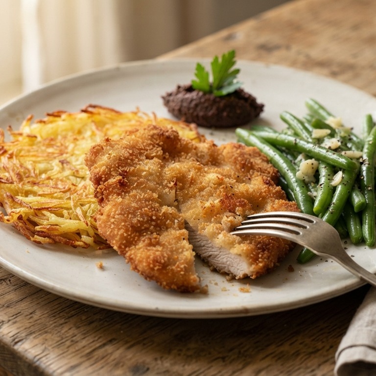 Varkensschnitzel met rösti