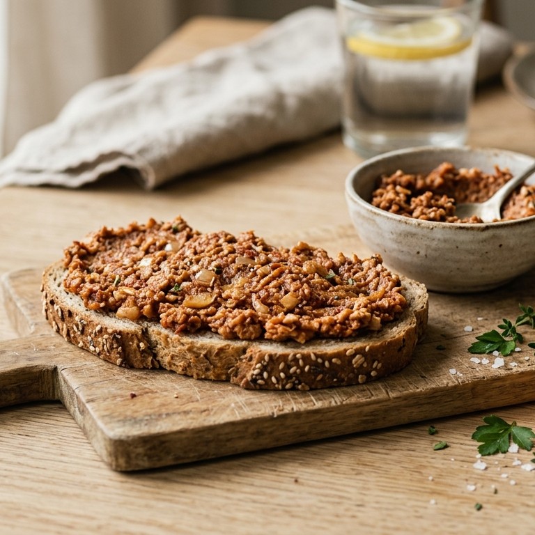 Veganistisch gehakt voor op de boterham