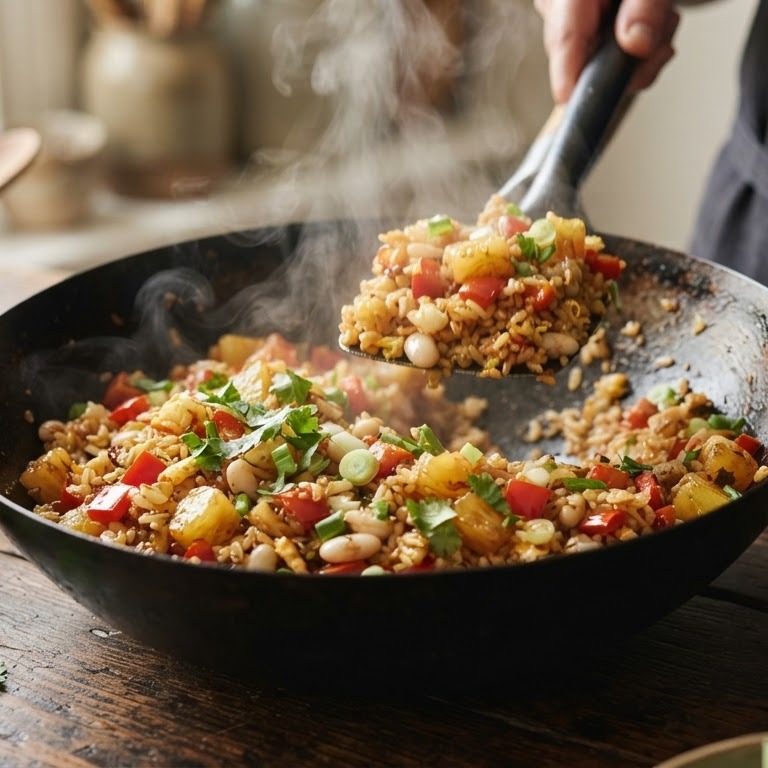 Vegetarische gebakken Rijst