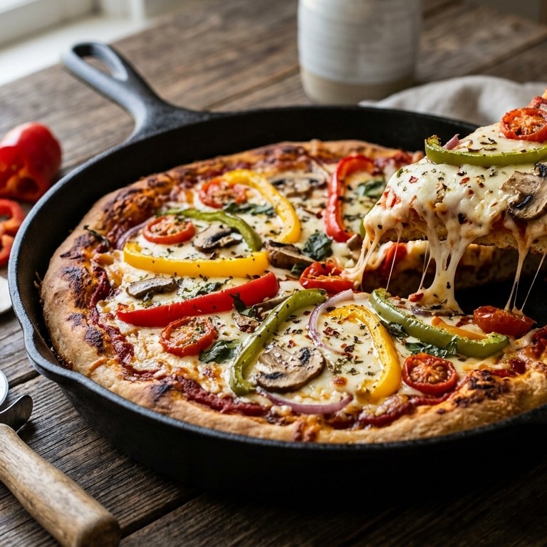 Vegetarische panpizza